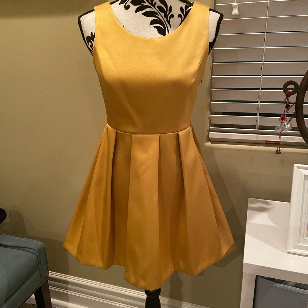 Topshop Yellow Mini Dress